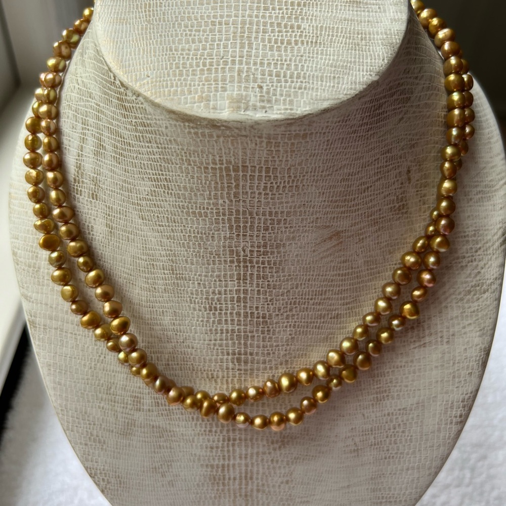 Honora Gold Double Strand Freshwater Pearl Necklace